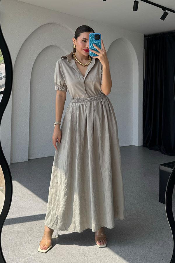 Owen Orijinal Gömlek Etek Takım- Vizon