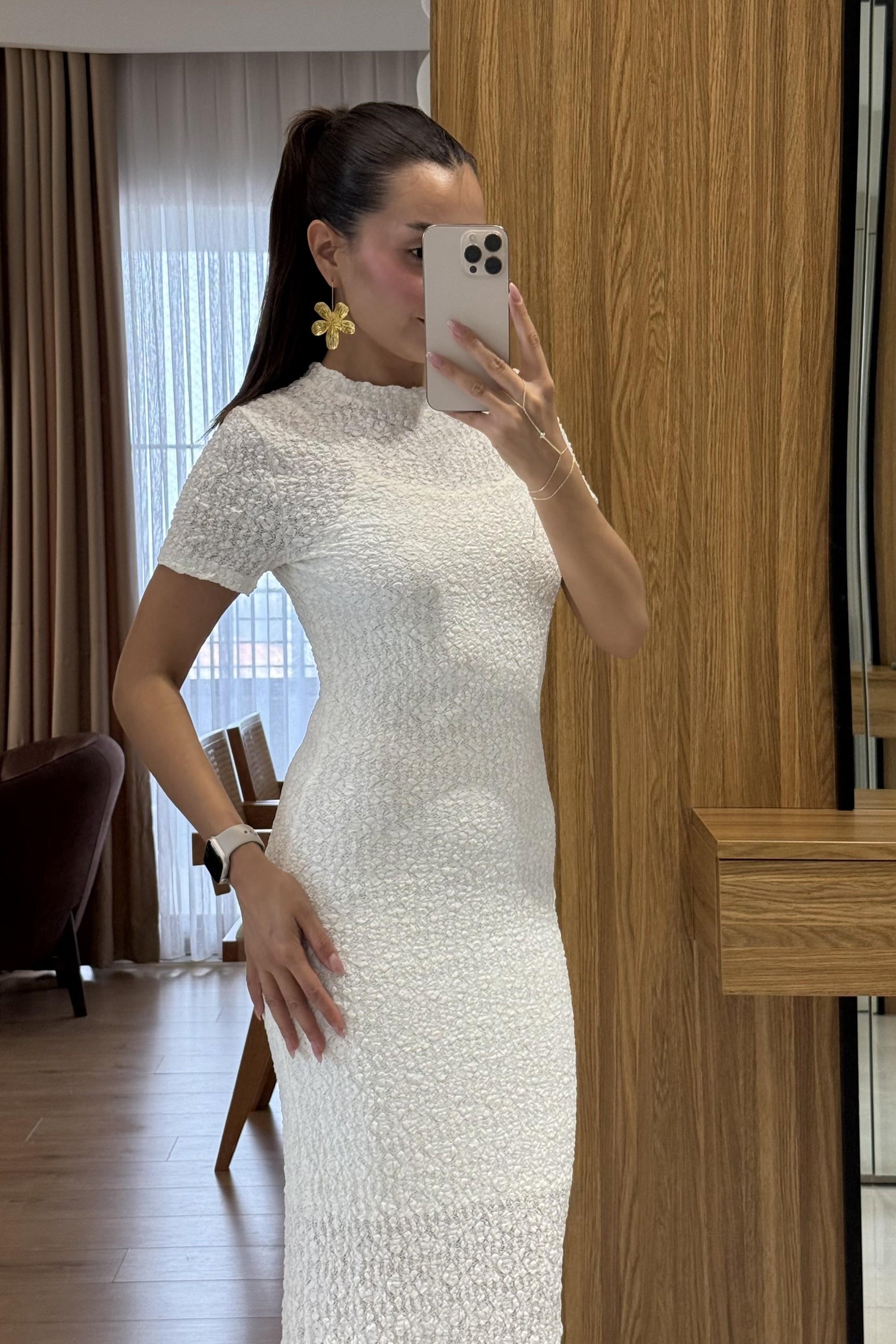 Patricia Yarım Kollu Astarlı Elbise