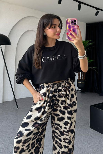 Paulina Leopar Saten İkili Takım