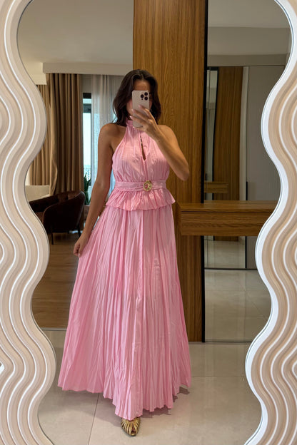 Pearce Pembe Gold Tokalı Etekli Takım