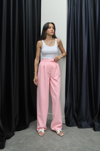PEMBE PLEATED PALAZZO PANTOLON