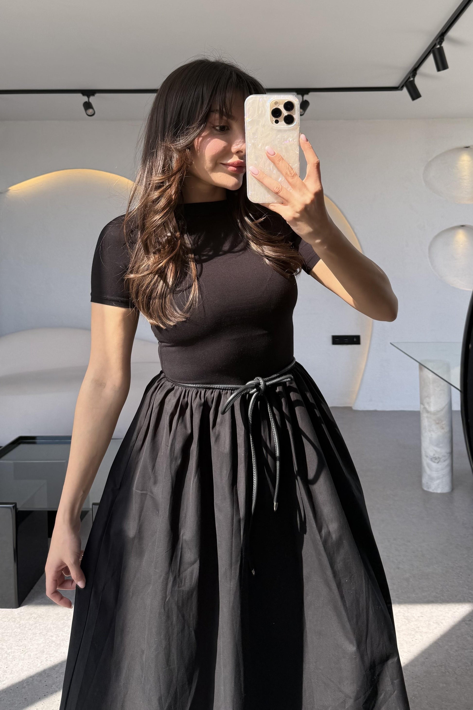 Peony Yarım Kollu Maxi Balon Elbise