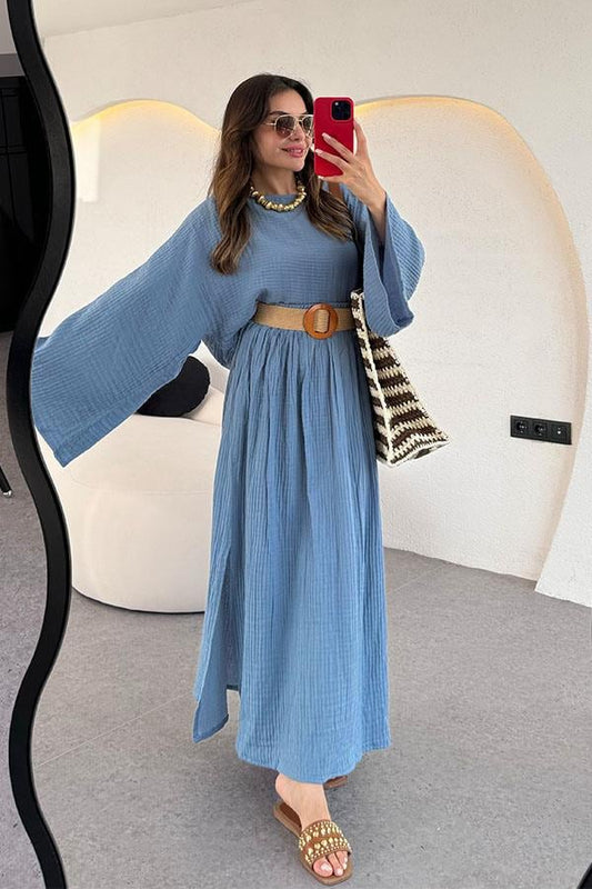 Perfidia Müslin Etekli Takım-Mavi