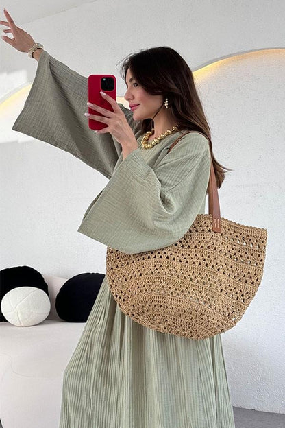 Perfidia Müslin Etekli Takım-Yeşil