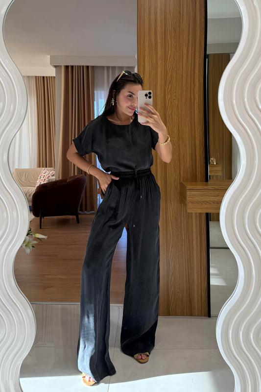 Perry Antrasit Premium Doku Tensel Takım