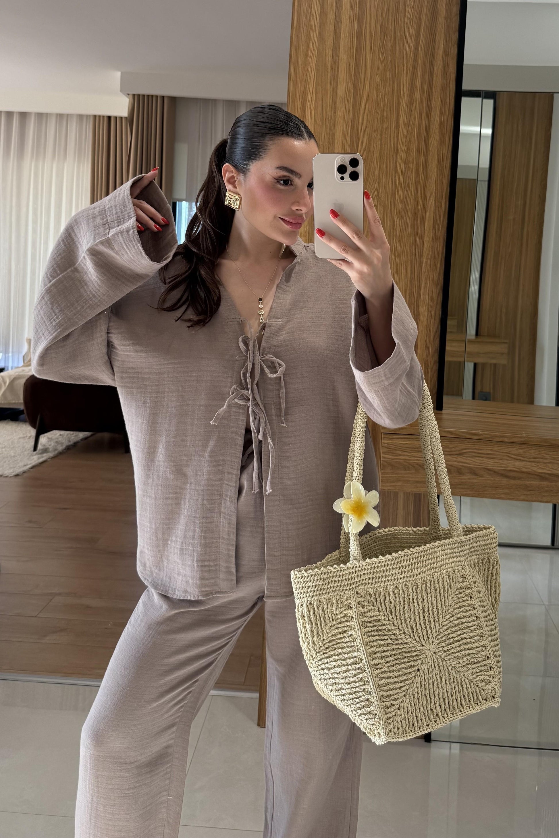 Pixre Vizon Müslin Bağlamalı Takım