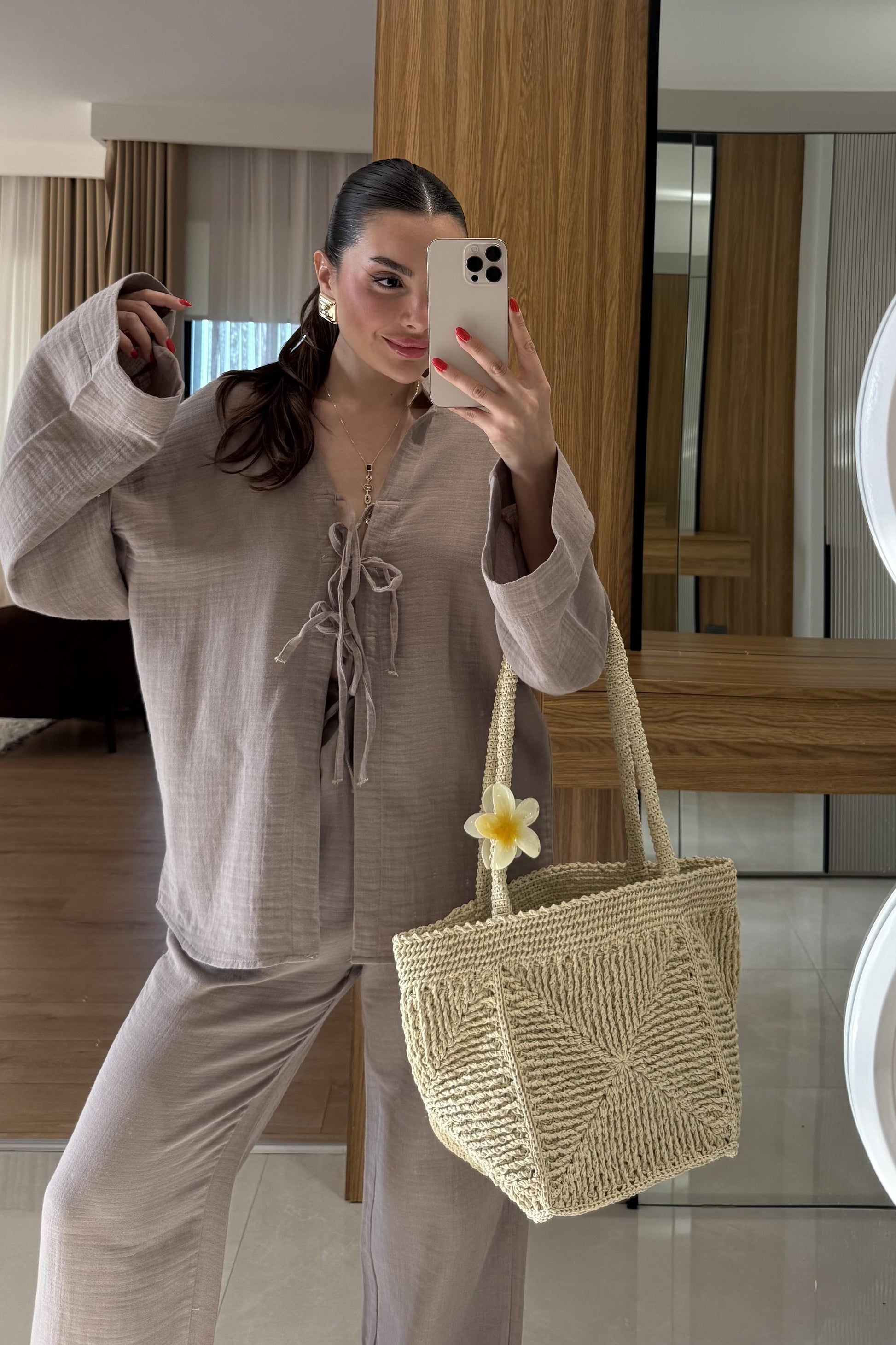 Pixre Vizon Müslin Bağlamalı Takım