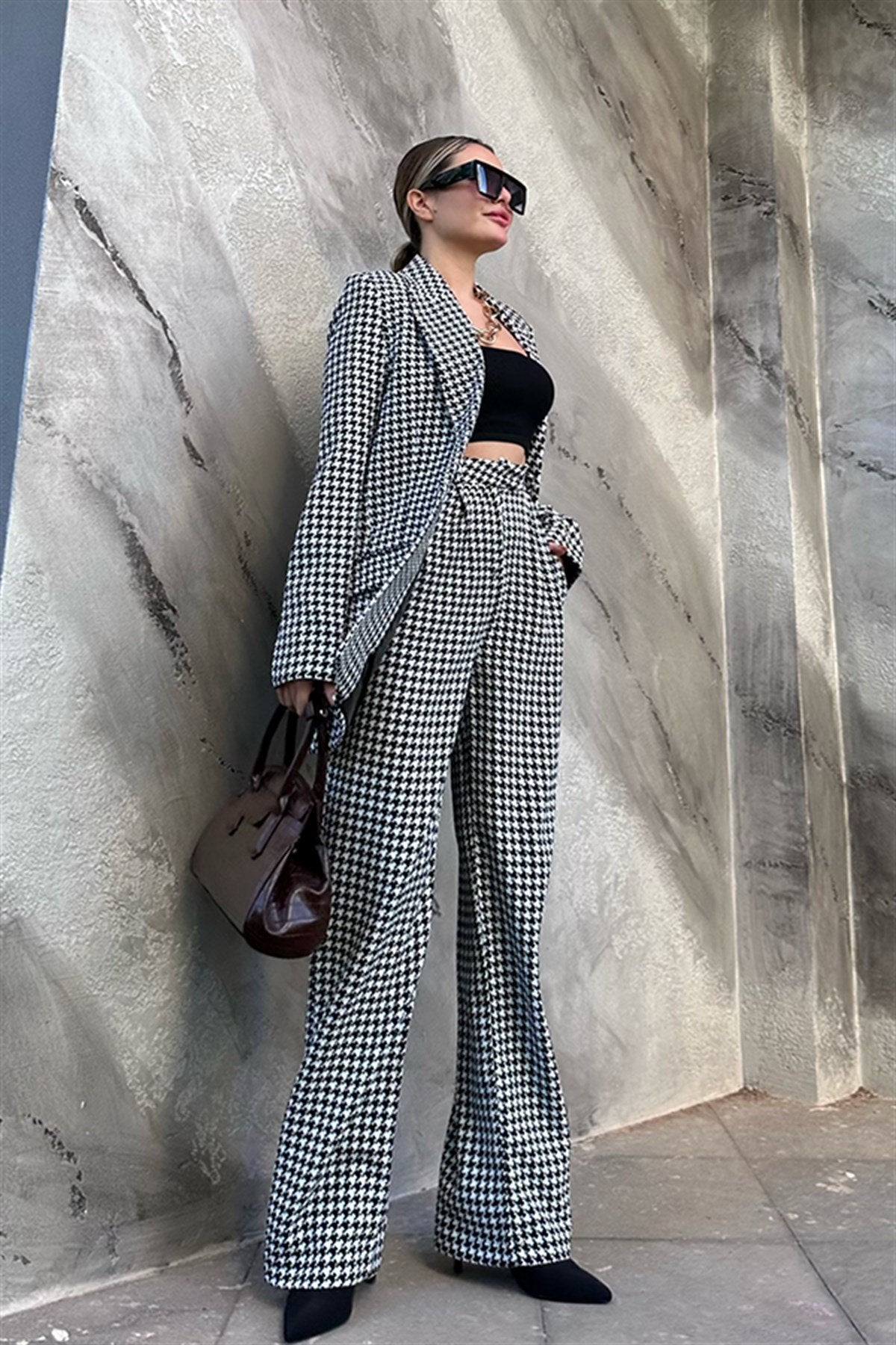 Pötikare tüvit blazer ceket