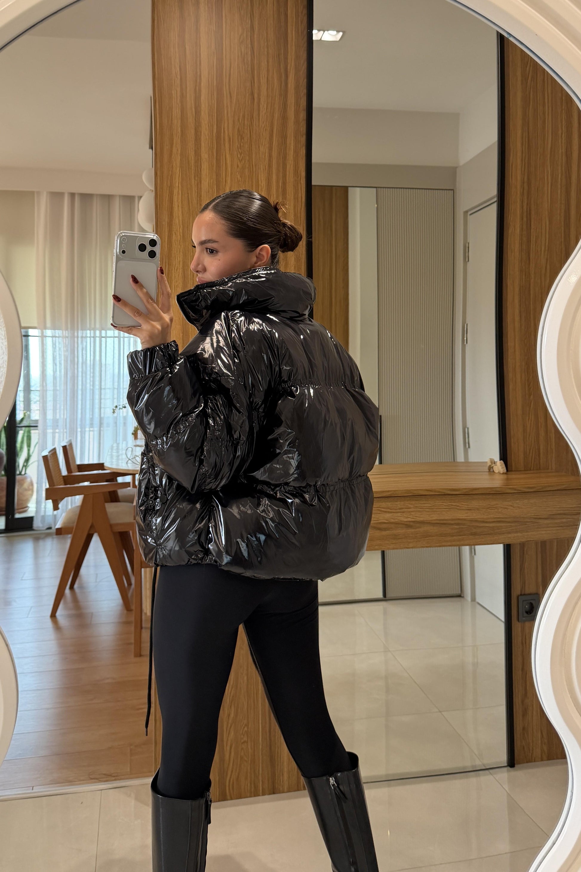 Proud Siyah Şişme Mont