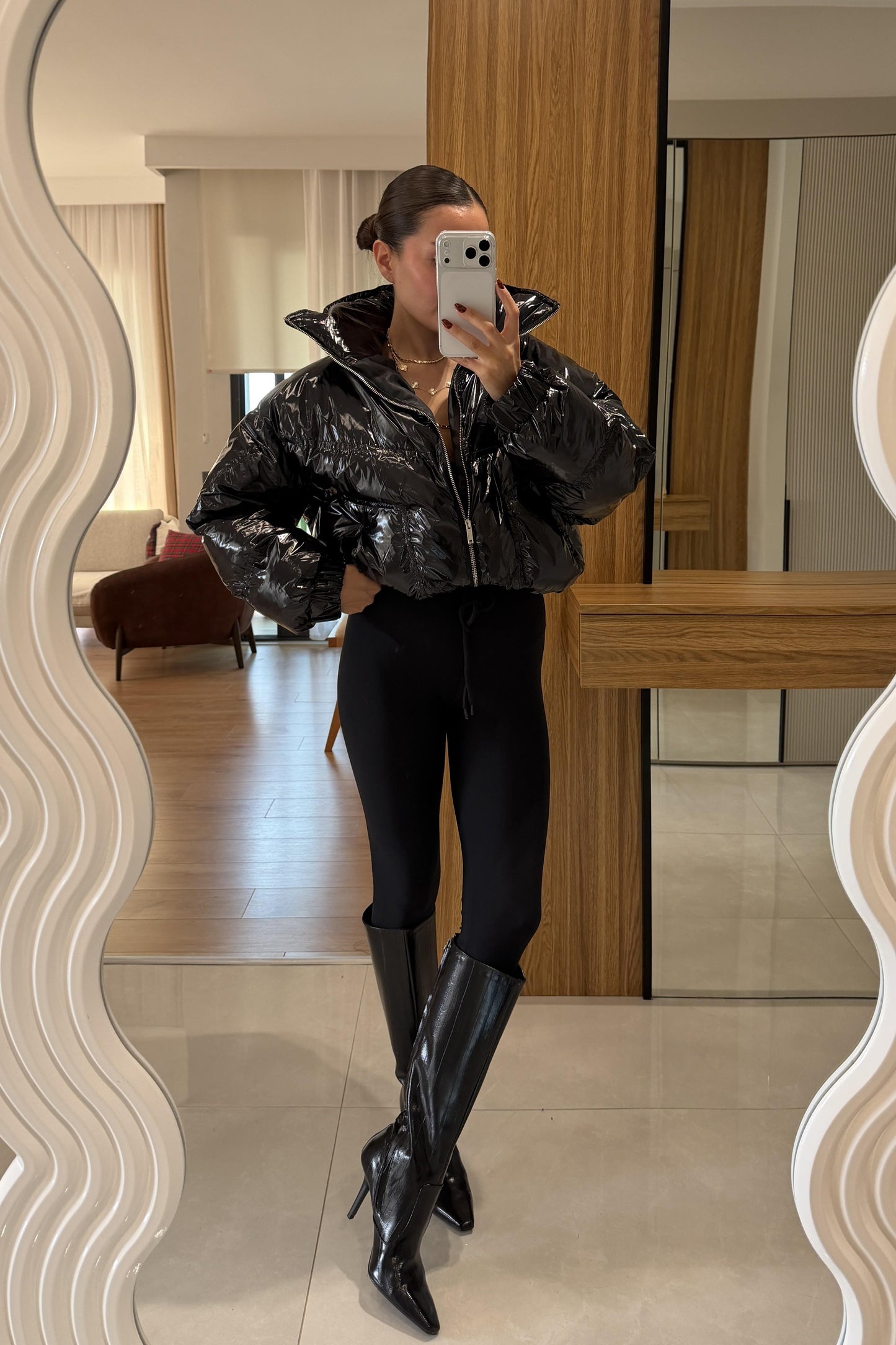 Proud Siyah Şişme Mont