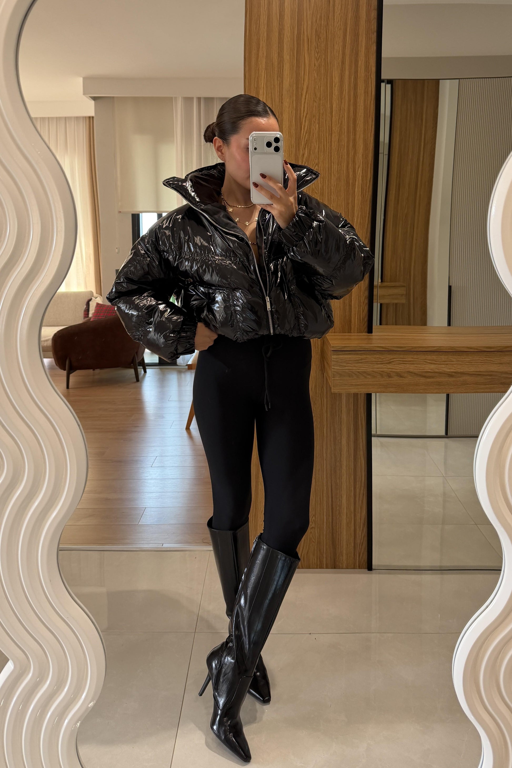 Proud Siyah Şişme Mont