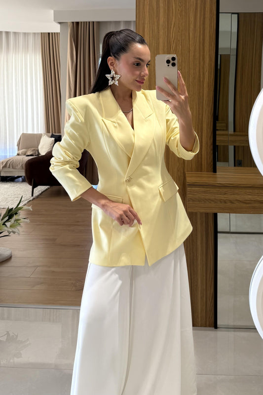 Revina Sarı Blazer Ceket