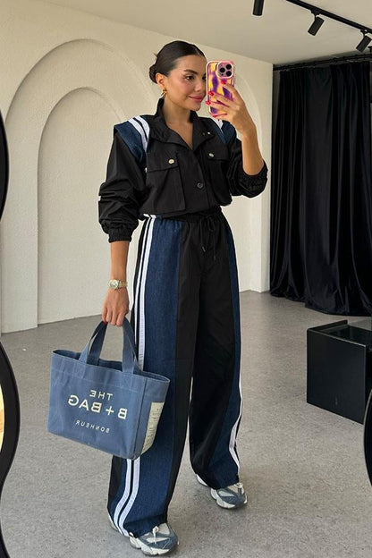 Richard Kot Karışımlı Vatkalı Siyah Takım