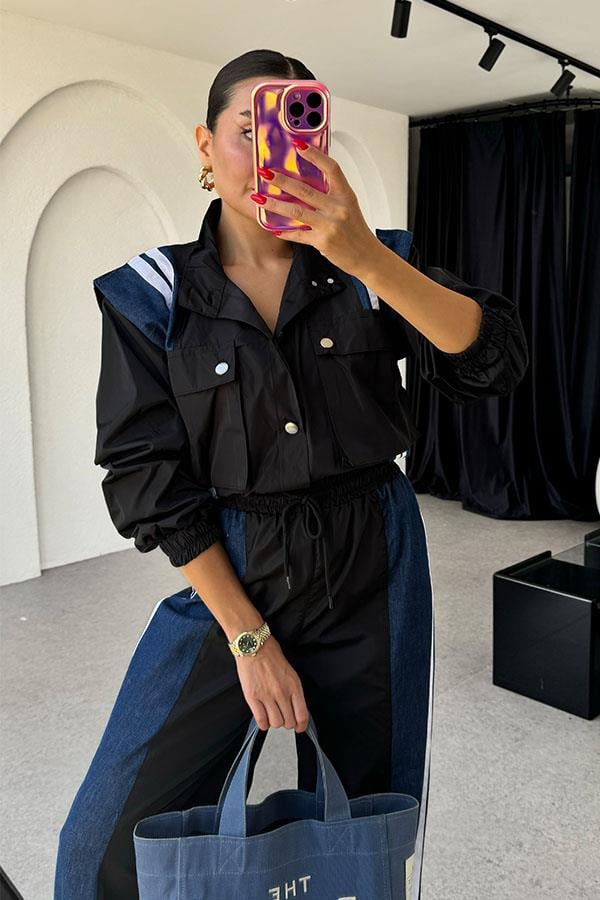 Richard Kot Karışımlı Vatkalı Siyah Takım