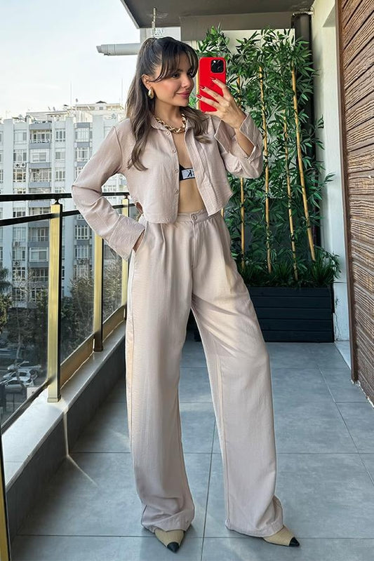 Rico Aerobin Kumaş İkili Takım - Krem