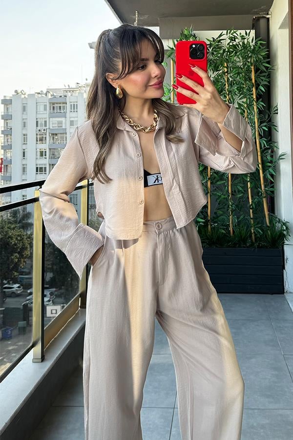 Rico Aerobin Kumaş İkili Takım - Krem