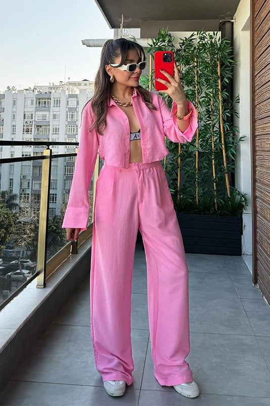 Rico Aerobin Kumaş İkili Takım - Pembe