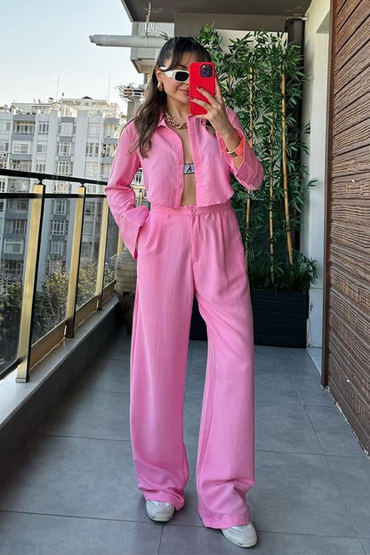 Rico Aerobin Kumaş İkili Takım - Pembe