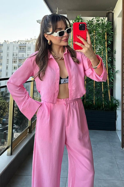 Rico Aerobin Kumaş İkili Takım - Pembe