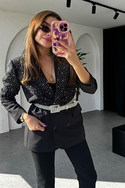 Rico Taşlı Blazer Ceket