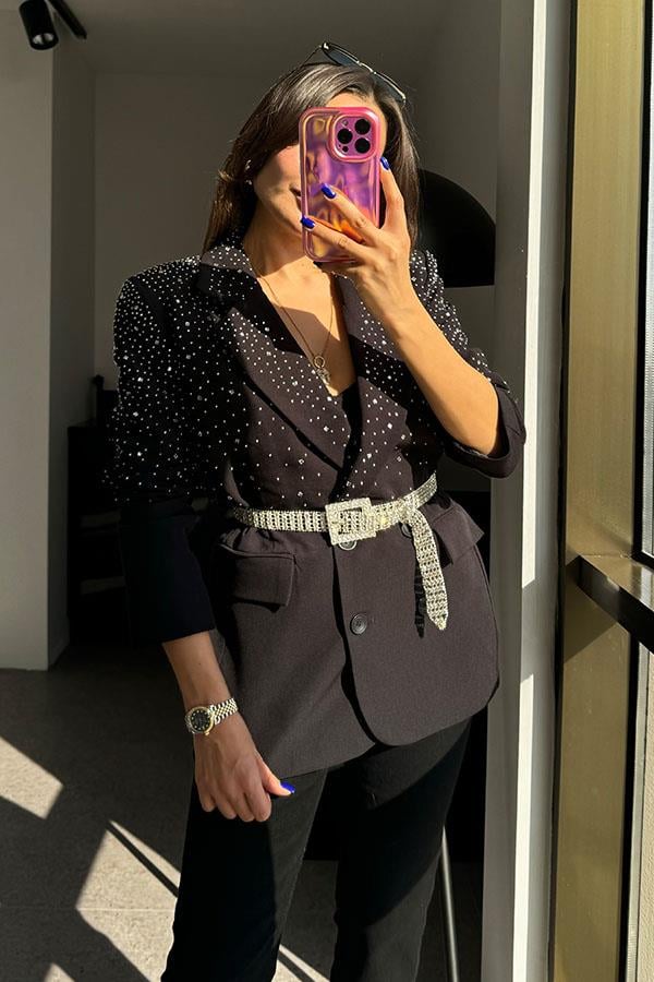 Rico Taşlı Blazer Ceket