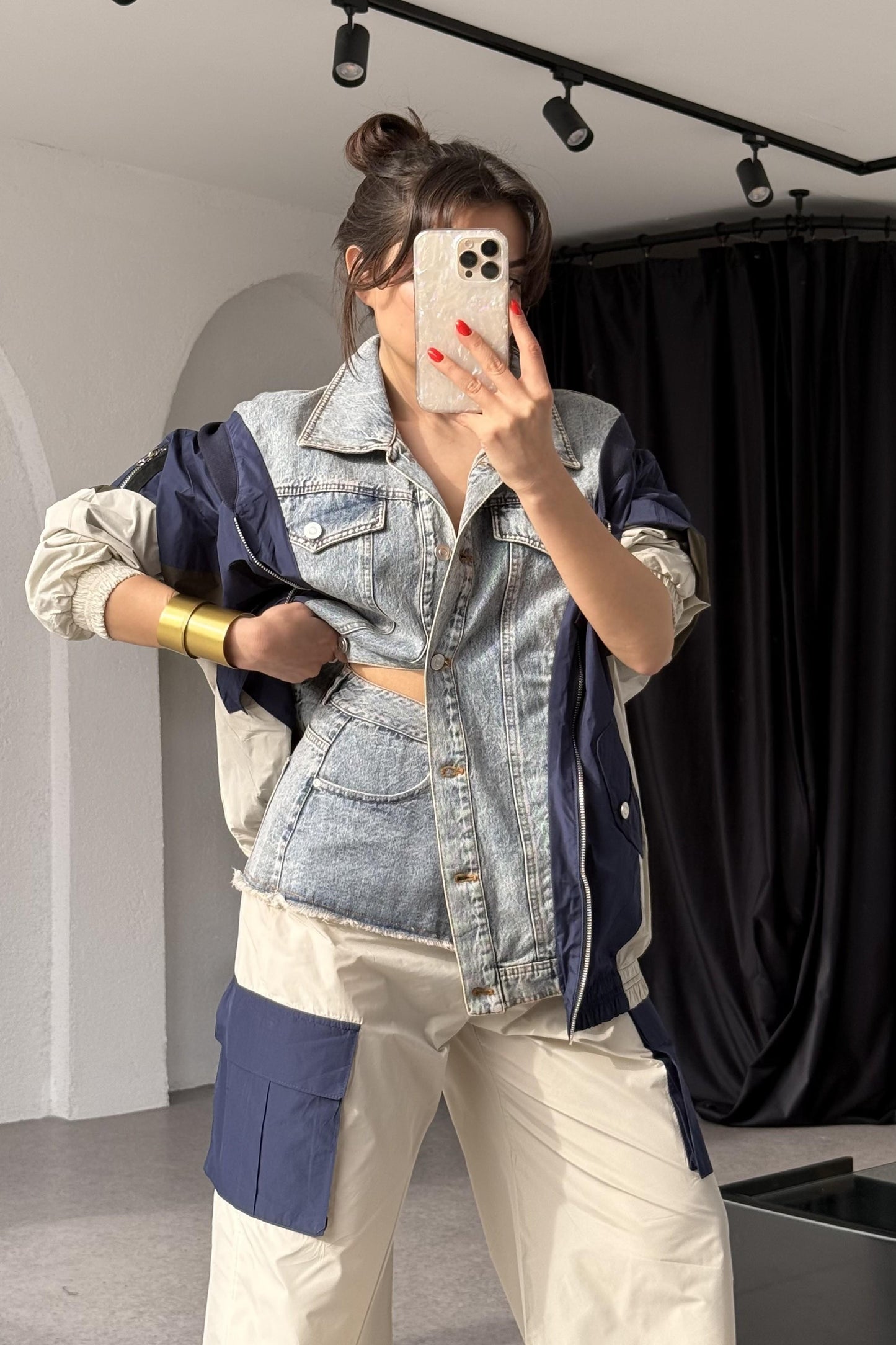 Rixton Tasarım Paraşüt Karışımlı Ceket