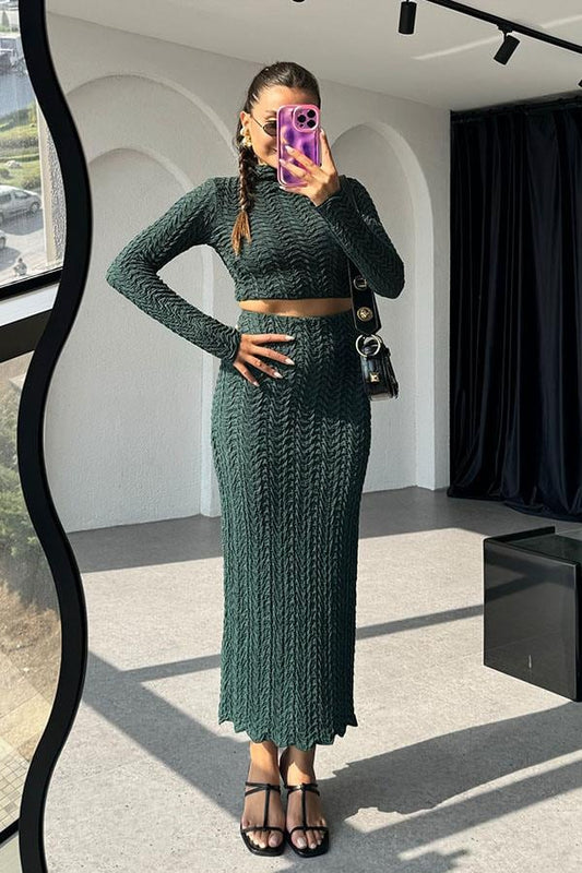 Roel Jakarlı Zümrüt Yeşili Takım