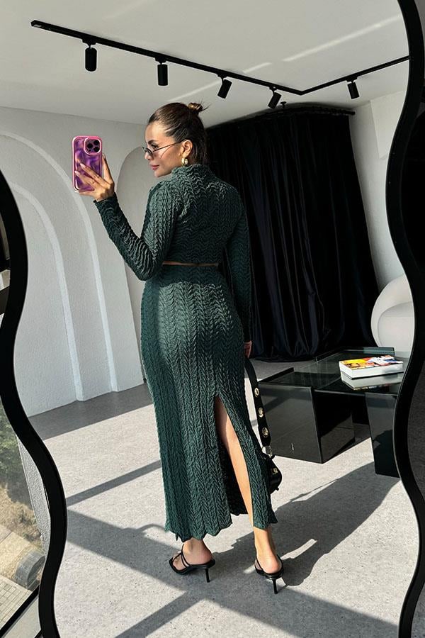 Roel Jakarlı Zümrüt Yeşili Takım