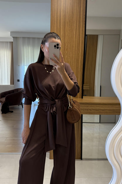 Romana Kahve Modal Bağlamalı Tasarım Takım