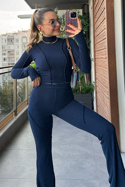 Rome Ters Dikişli İkili Takım - Lacivert