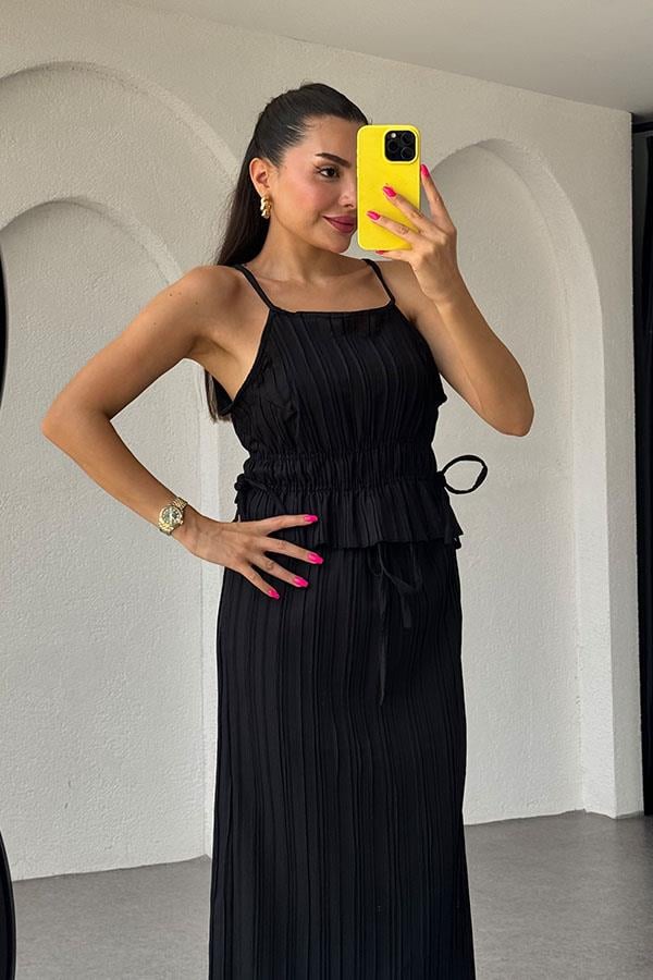 Rowan Büzgülü Kırinkıl İkili Takım-Sİyah