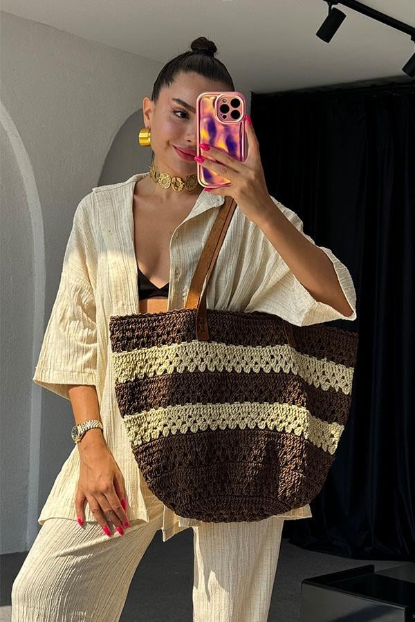 Ruas Kırinkıl Gömlek Pantolon Takım - Krem