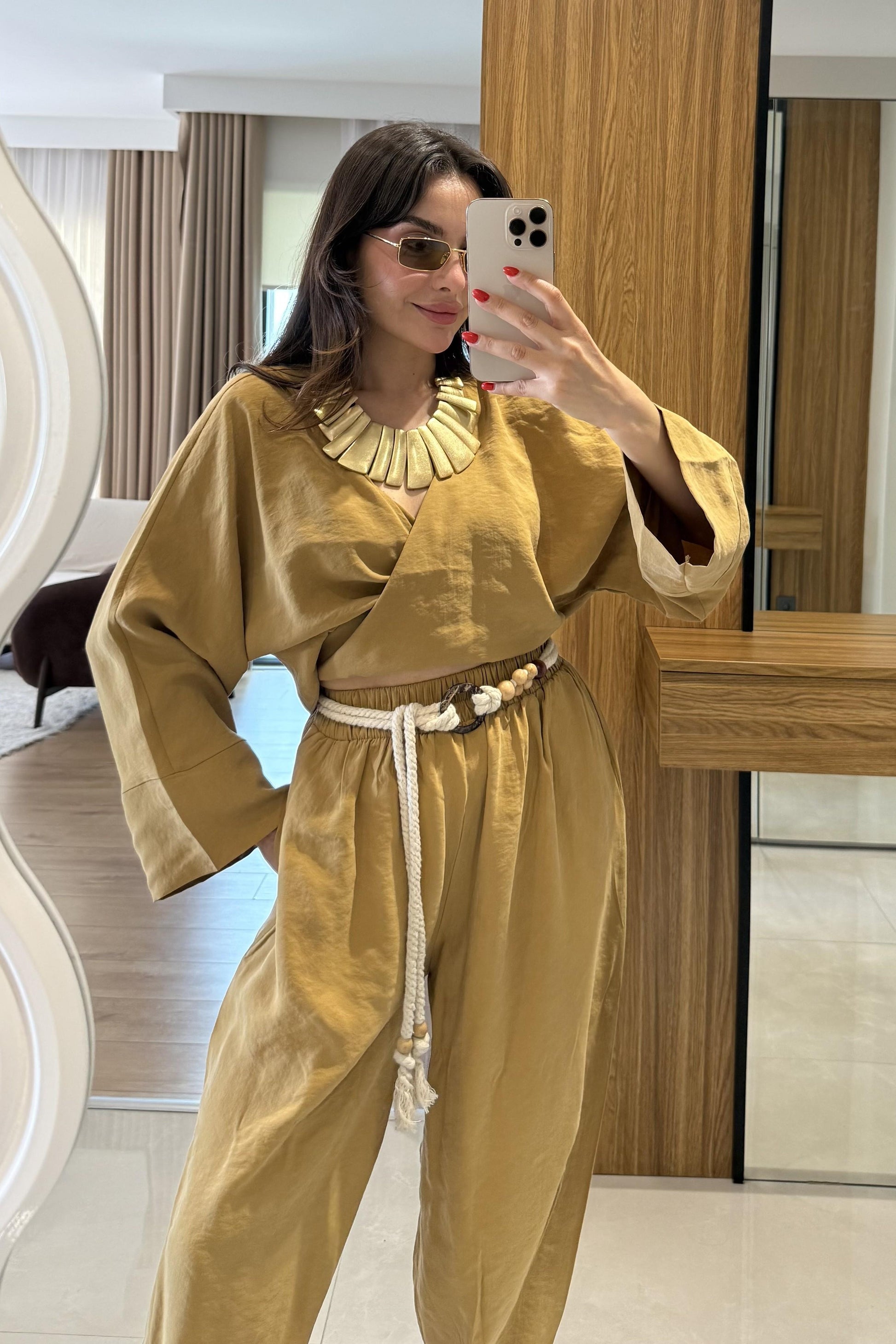 Ruffle Hardal Tensel Kemerli Takım