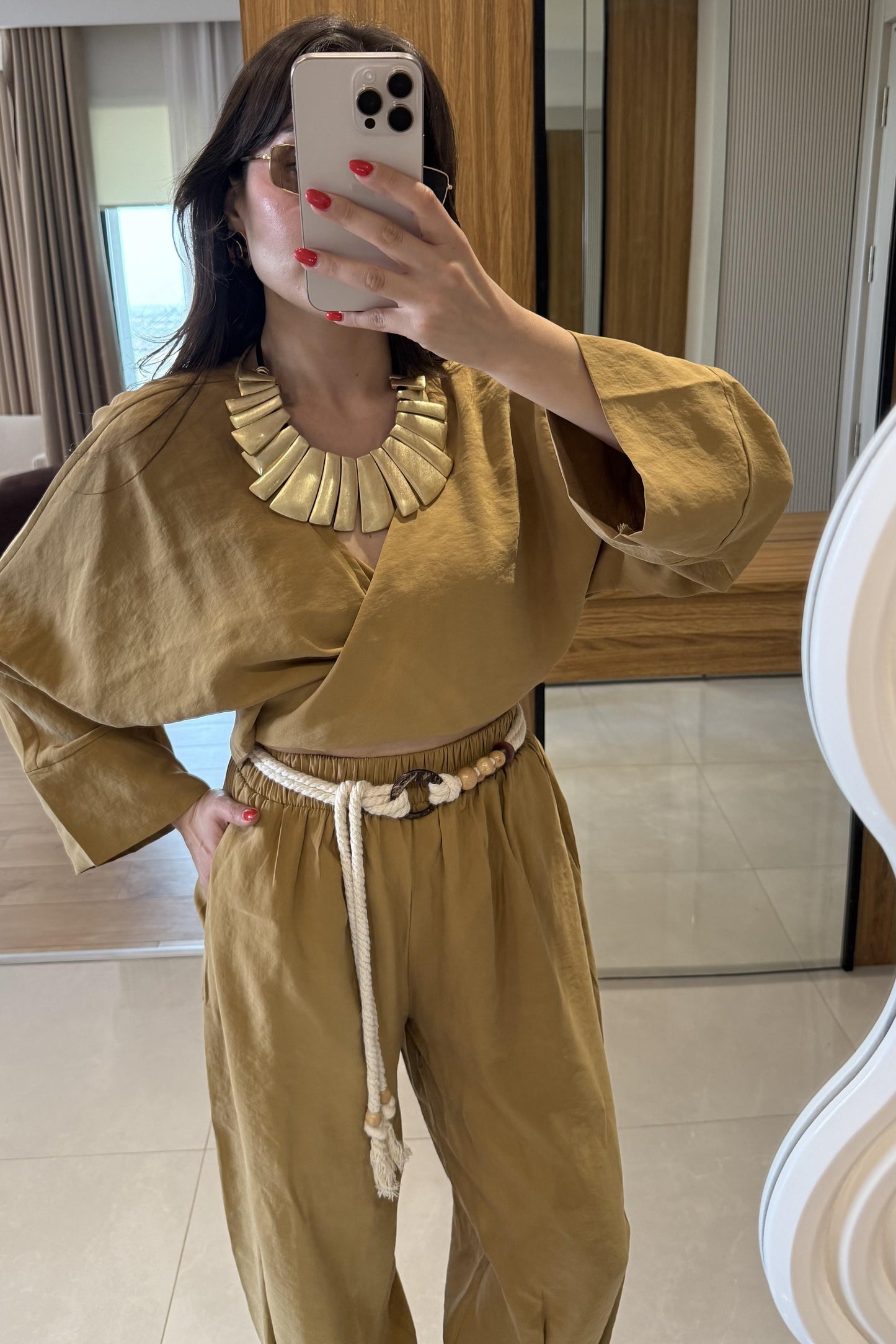 Ruffle Hardal Tensel Kemerli Takım