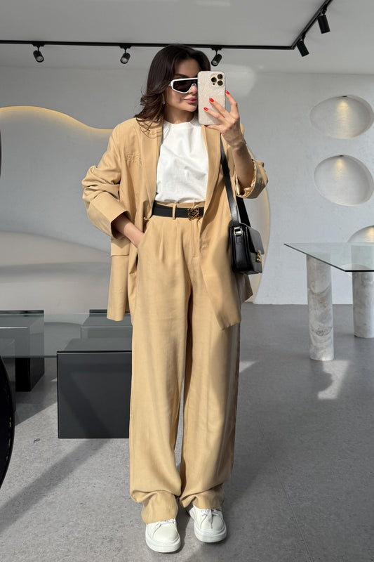 Ruper Camel Ceket Pantolon Premium Takım