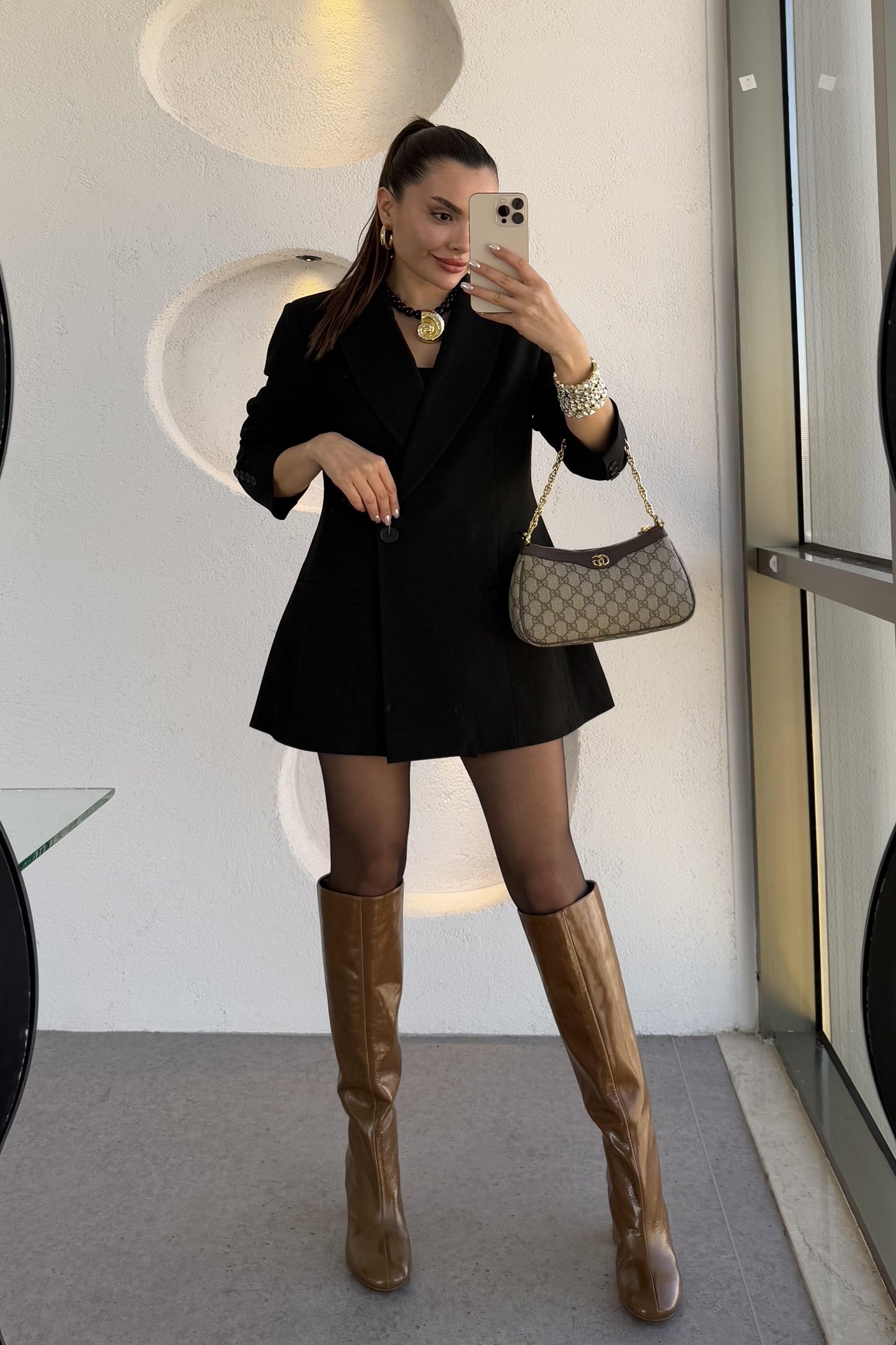 Salzburg Siyah Blazer Etek Premium Takım