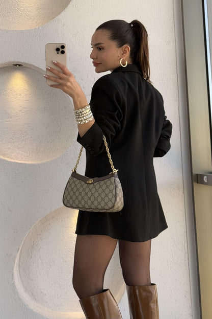 Salzburg Siyah Blazer Etek Premium Takım