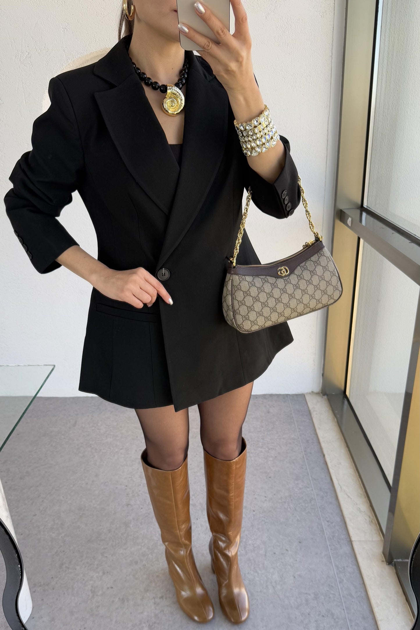 Salzburg Siyah Blazer Etek Premium Takım