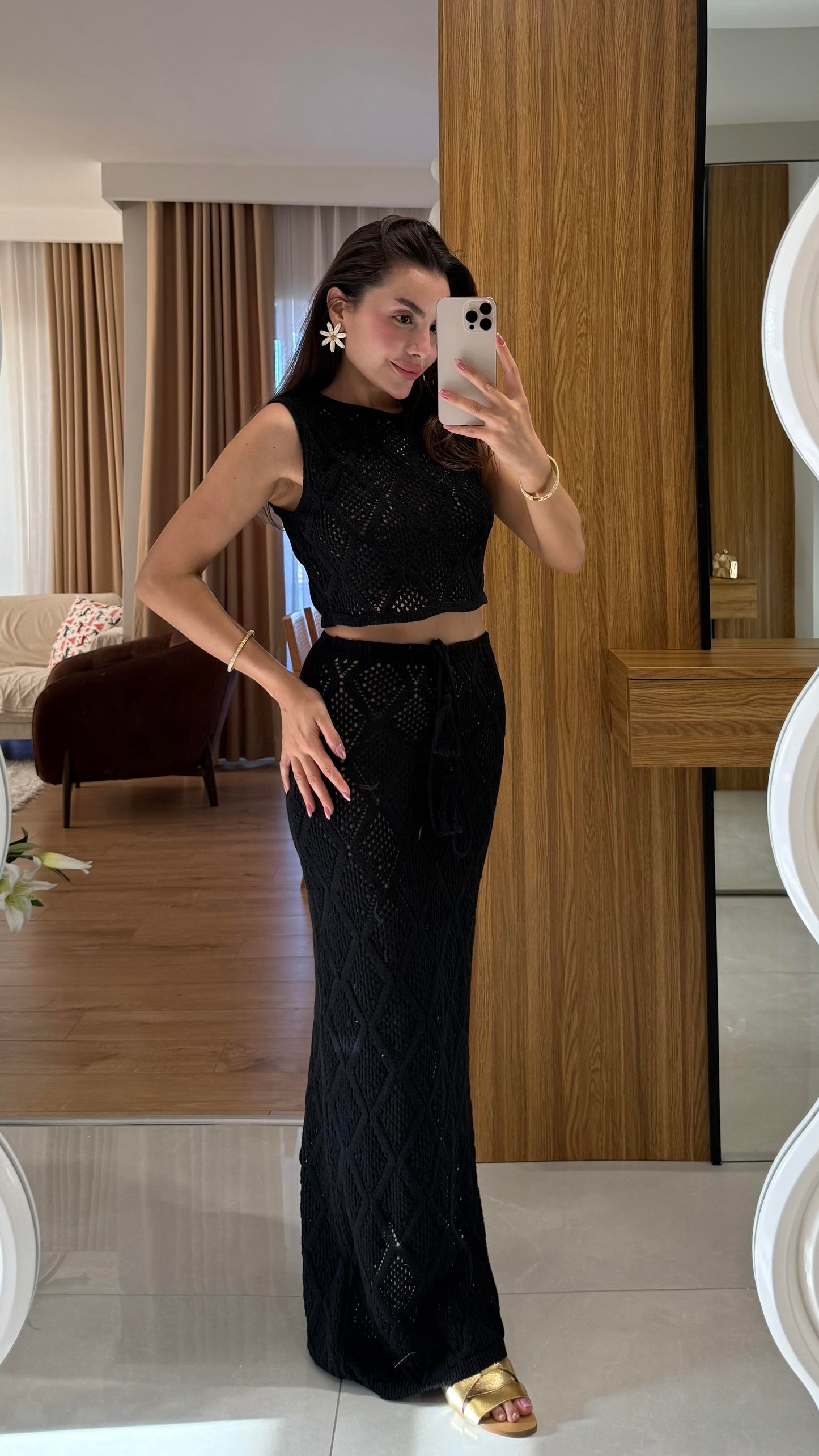 Samba Siyah Etekli Triko Takım