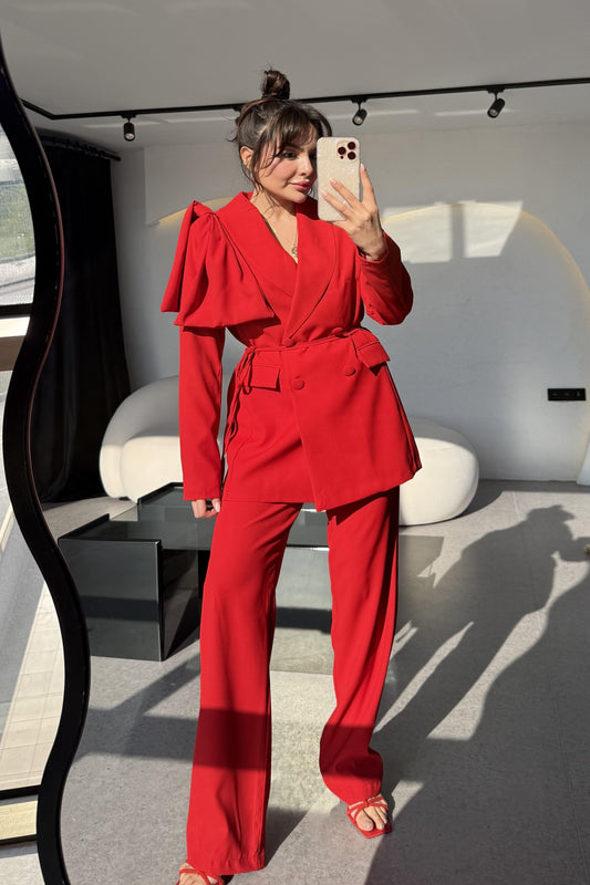 Samira Kırmızı Business Ceket Takım