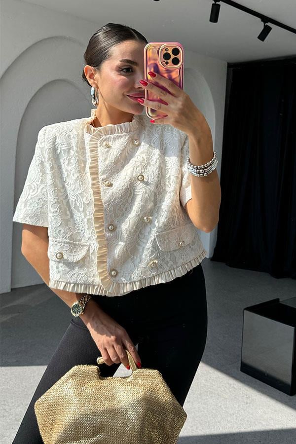 Sandro Dantel Detaylı Tasarım Ceket