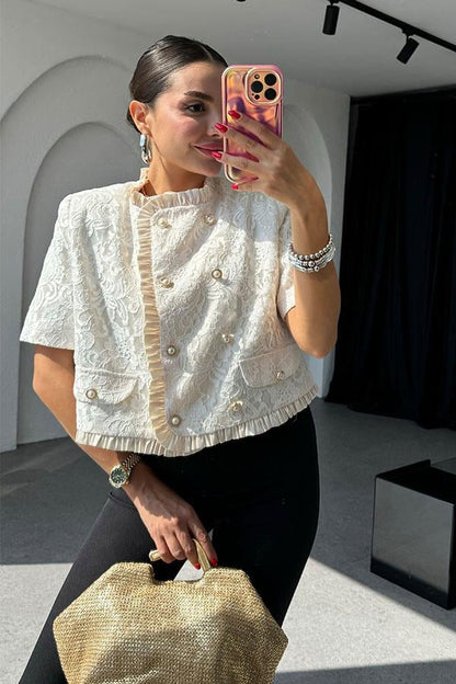 Sandro Dantel Detaylı Tasarım Ceket