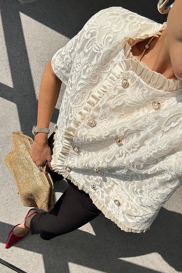 Sandro Dantel Detaylı Tasarım Ceket