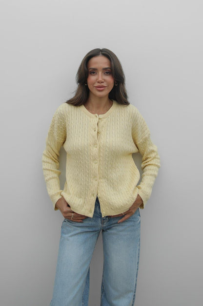 SARI SAÇ ÖRGÜLÜ HIRKA