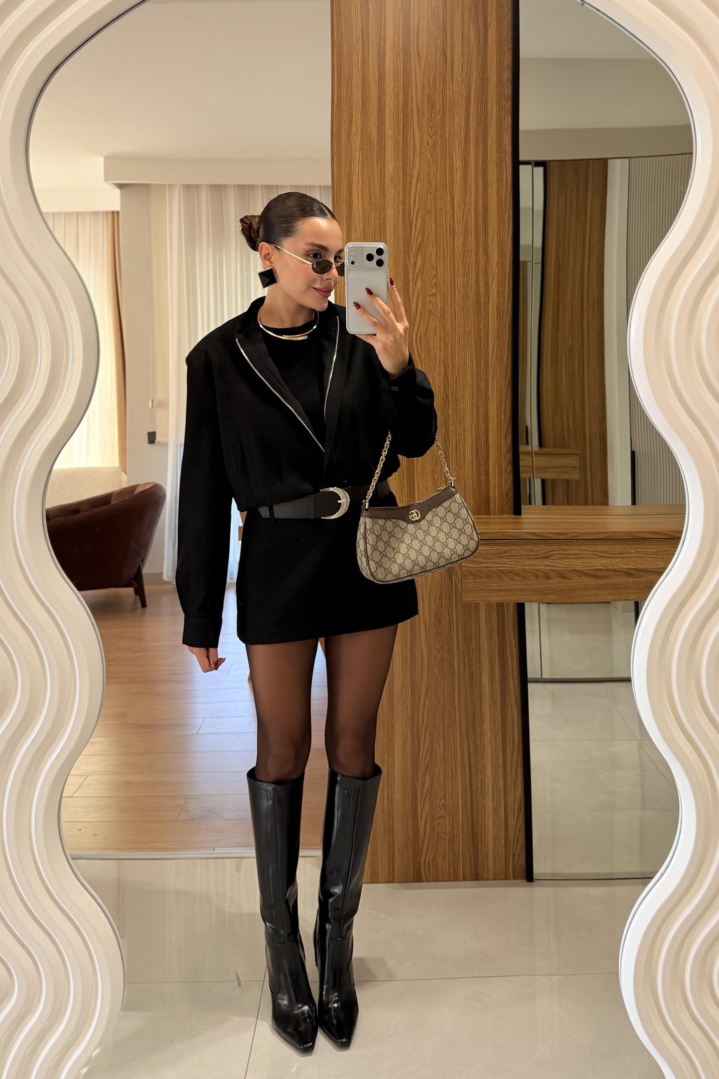 Scarlett Siyah Ceket Şort Etek Takım