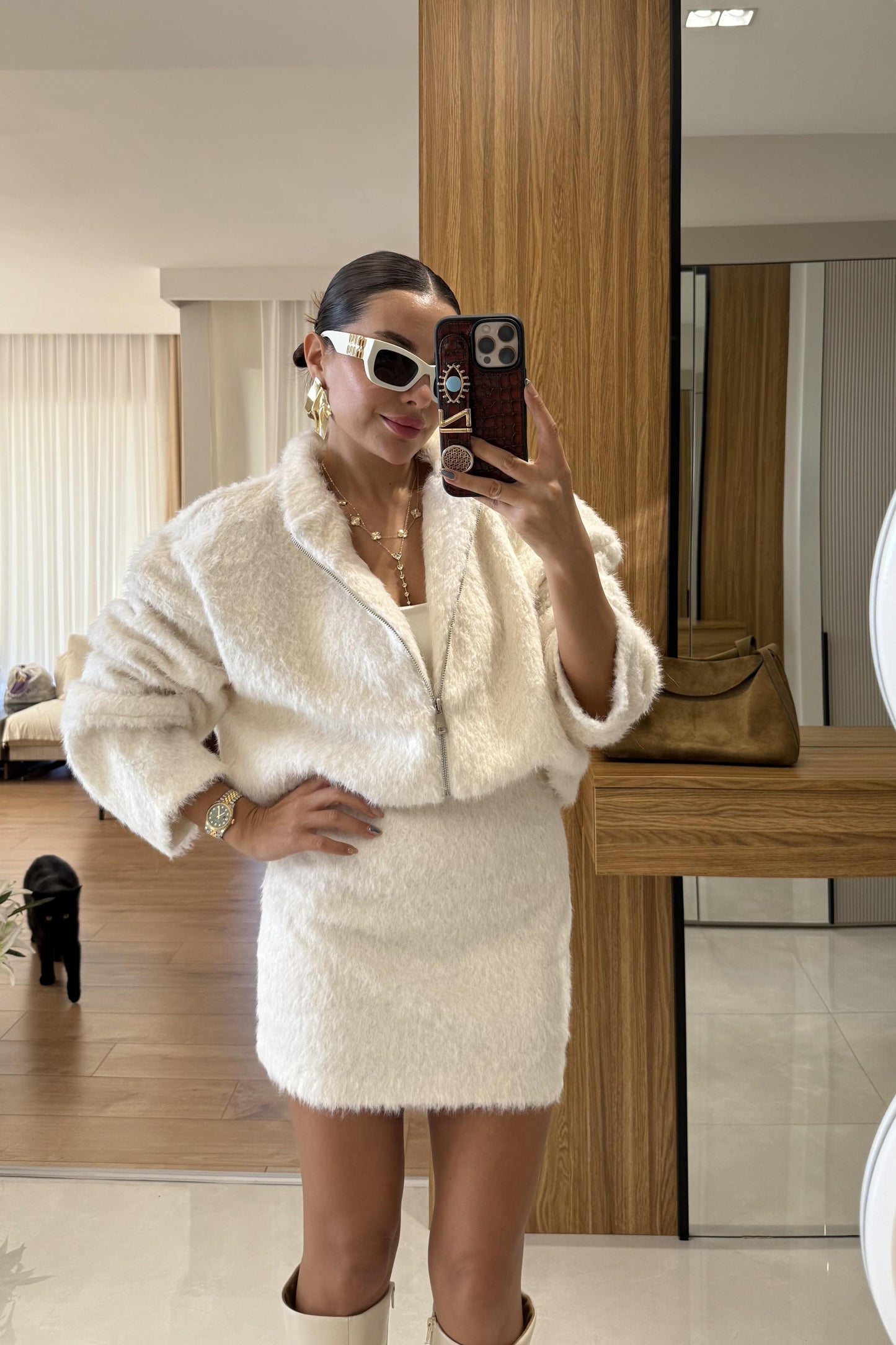 Serenity Ekru Etekli Keçe Takım