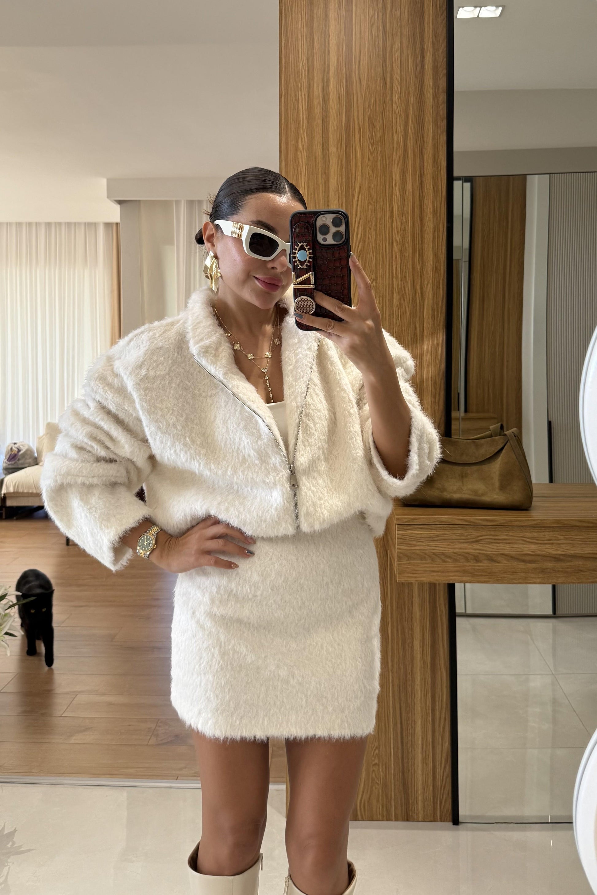 Serenity Ekru Etekli Keçe Takım