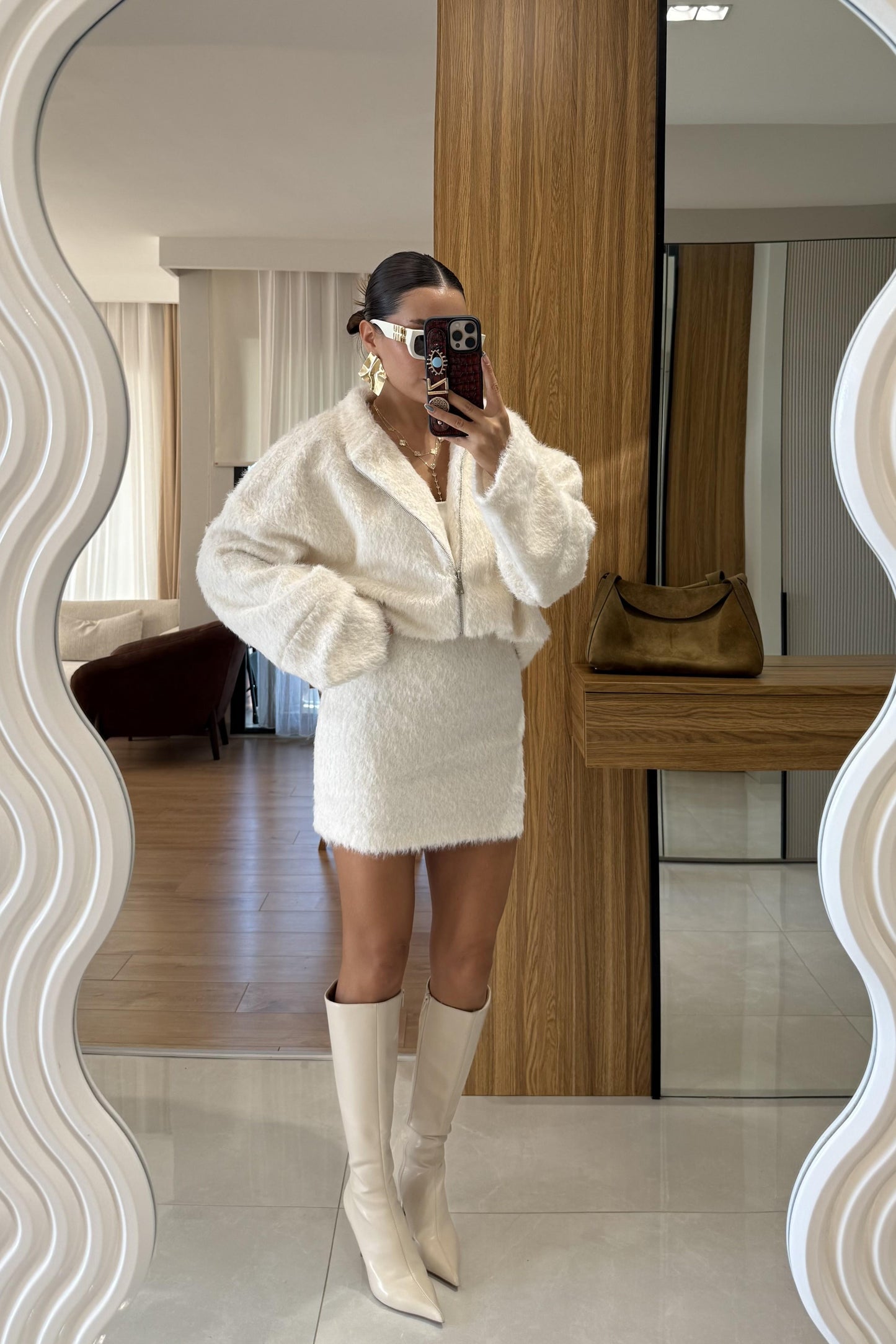 Serenity Ekru Etekli Keçe Takım