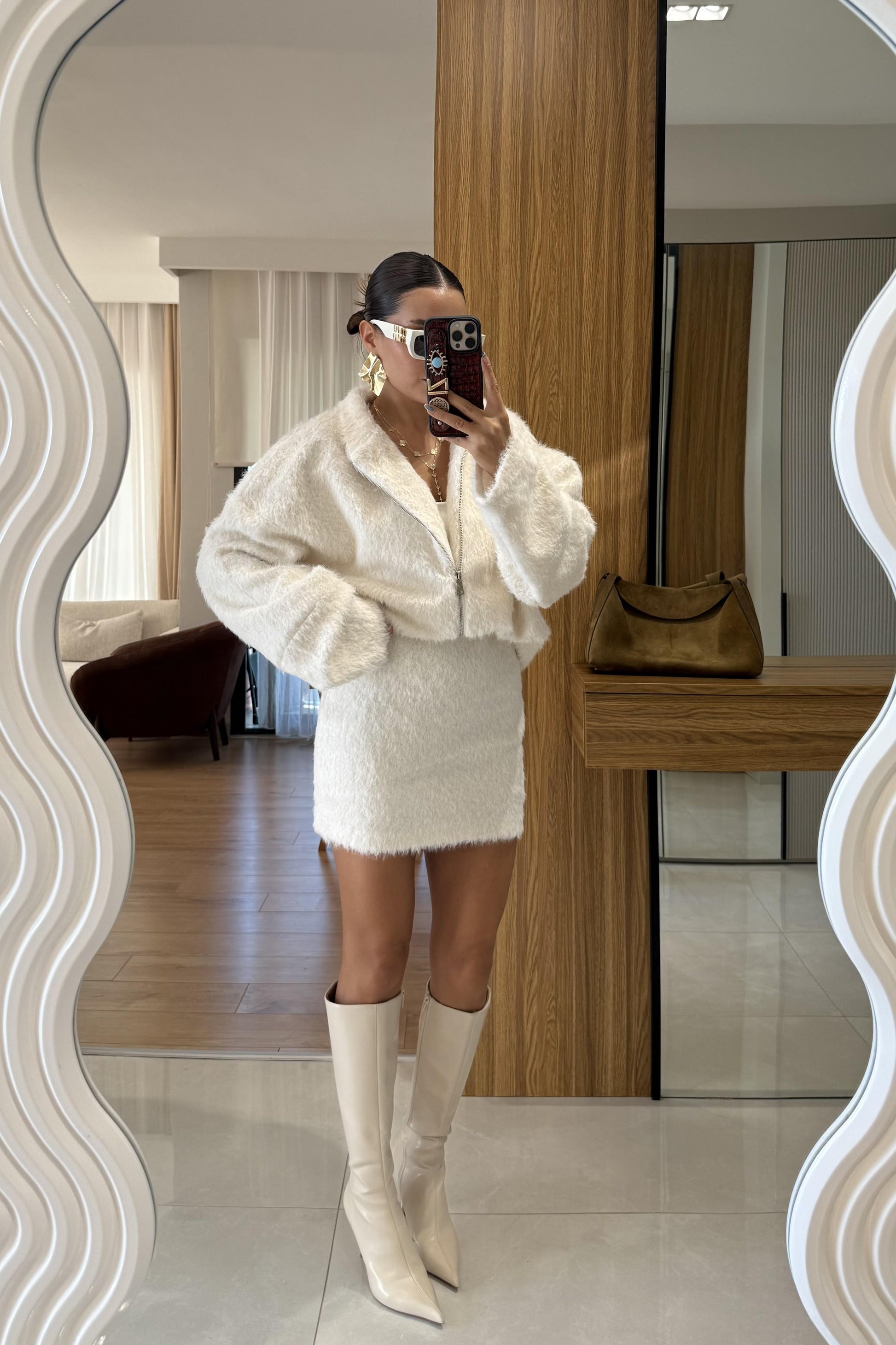 Serenity Ekru Etekli Keçe Takım