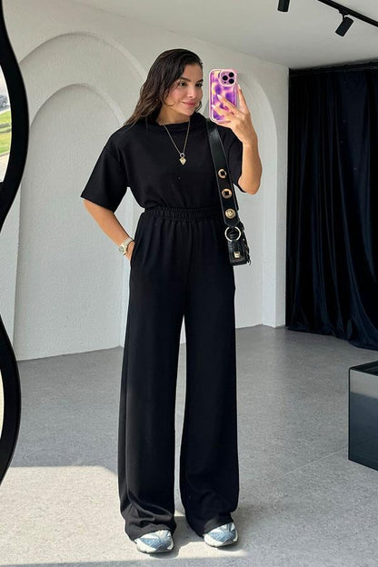 Sergio Orijinal Modal Vatkalı Takım-Siyah